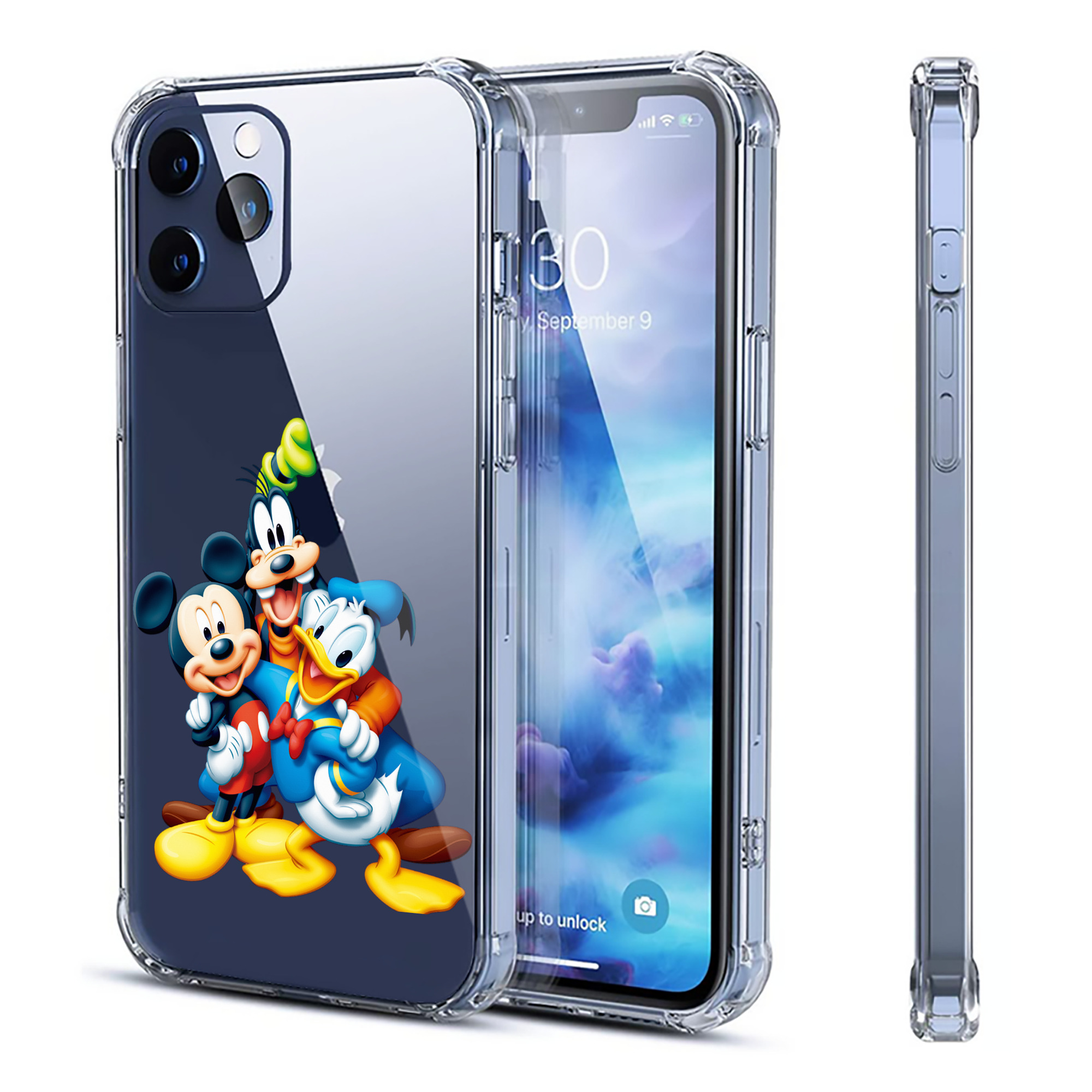 ミッキーマウス Mickey Mouse 【iPhone 12シリーズ対応】透明スマホケース（クリアソフトケース）